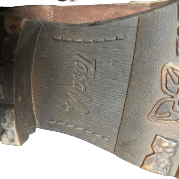 Tara M. Tori Brown Burnished Leather Convertible Fold Over Boot Size 9.5 - Picture 10 of 11